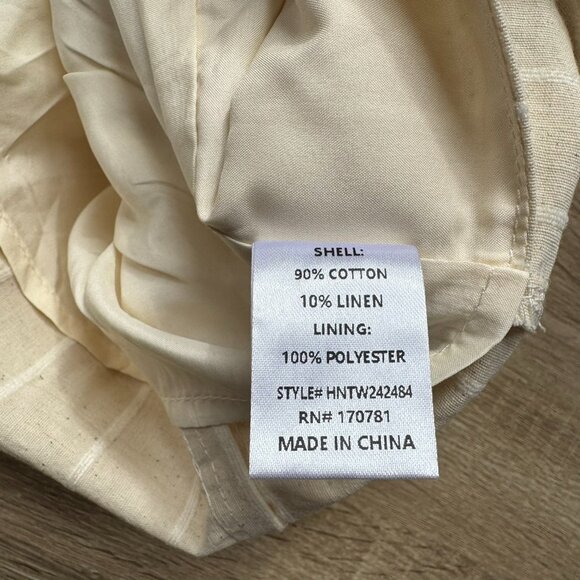 NWT Anthropologie Layered Cotton Linen Pleated Striped Top Cream Small - Picture 7 of 8